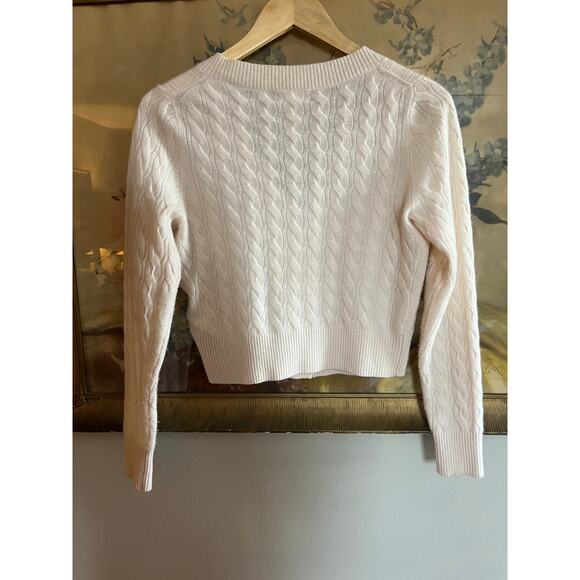 J. Crew Cashmere Shrunken Cable Knit V-neck Cardigan S - Picture 9 of 9